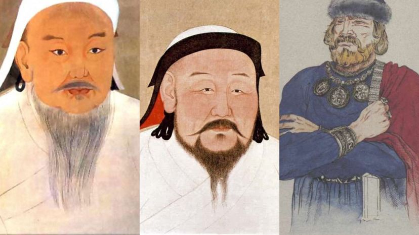 Genghis Khan, Kublai Khan, and Batu Khan