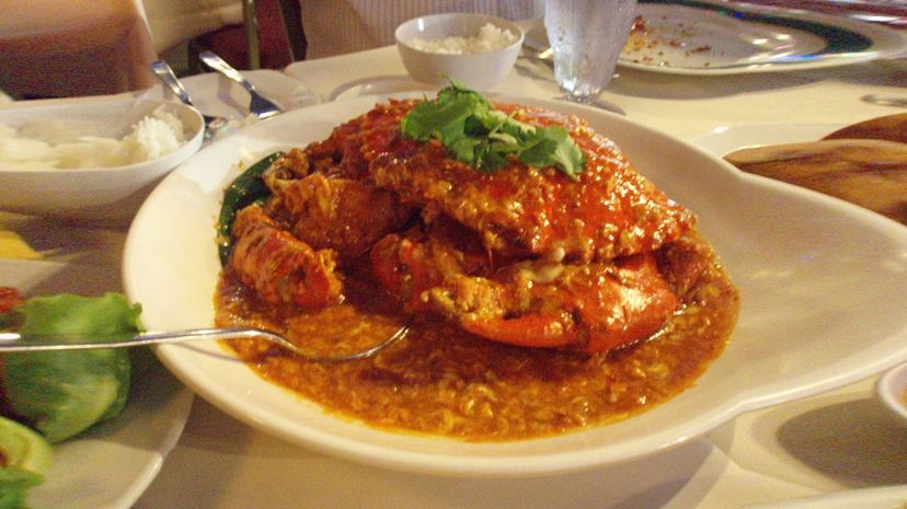 mud crab in chili sauce