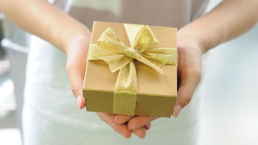 Woman Holds Gift