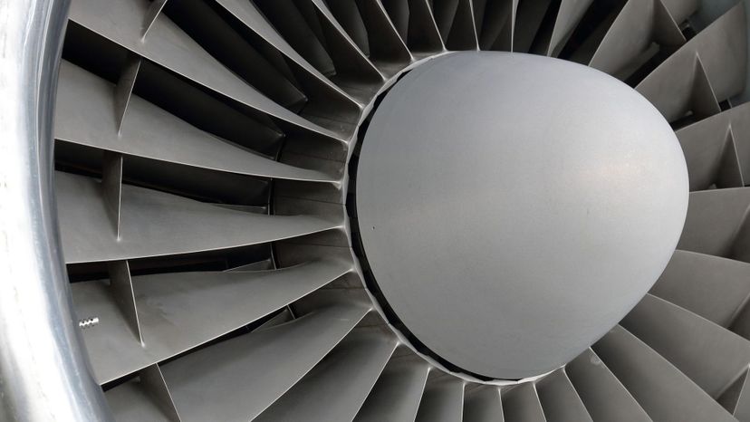 airplane fan (in a turbofan engine)