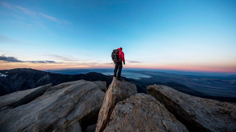 Mountain man on a summit