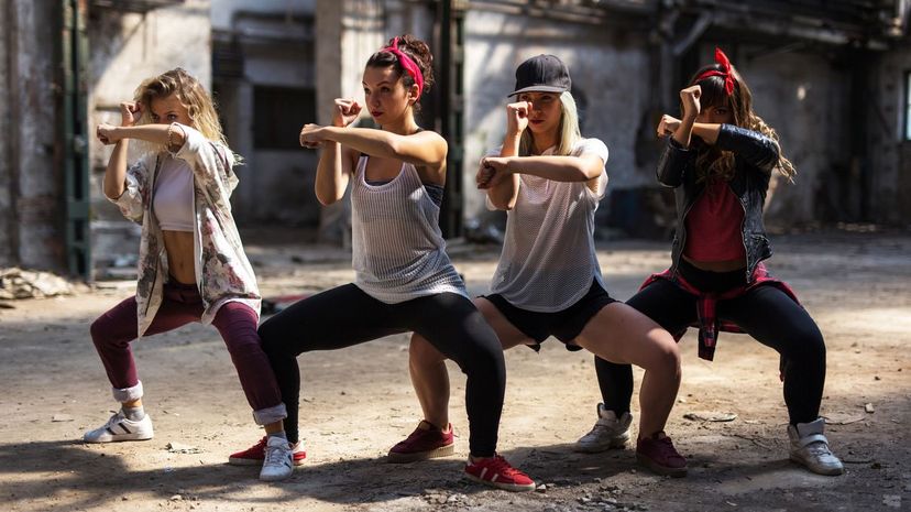 Girls performing dance