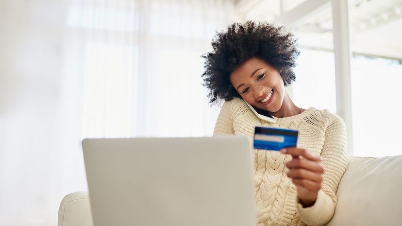 Woman Using Credit Card