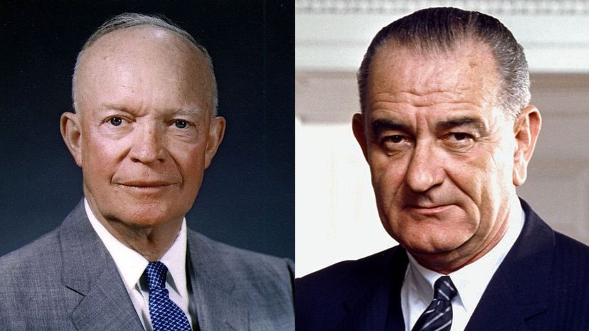 Dwight D Eisenhower and Lyndon Johnson