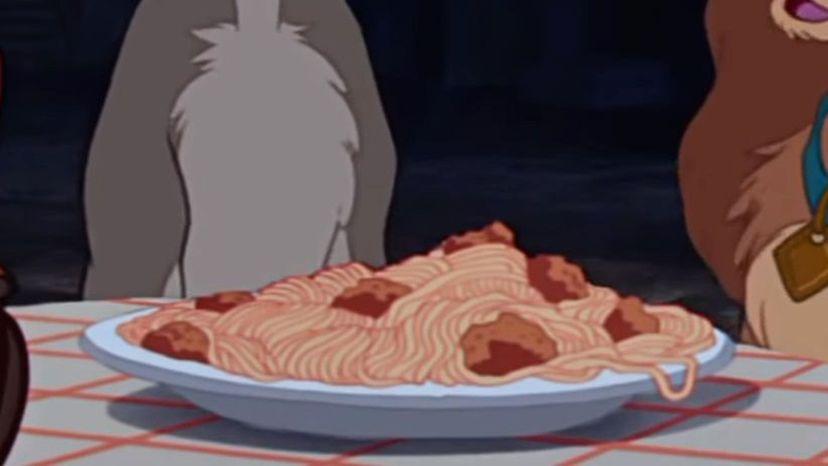 Spaghetti and meatballs from Lady and the Tramp