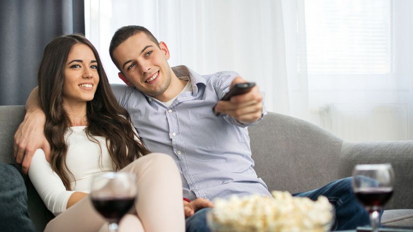 Couple watching movie