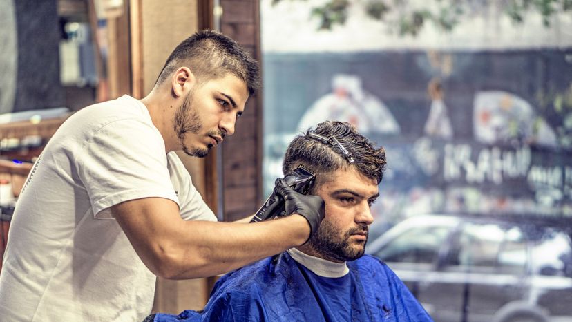 Man getting a Haircut