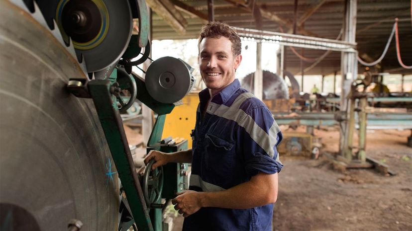 Man working at farm