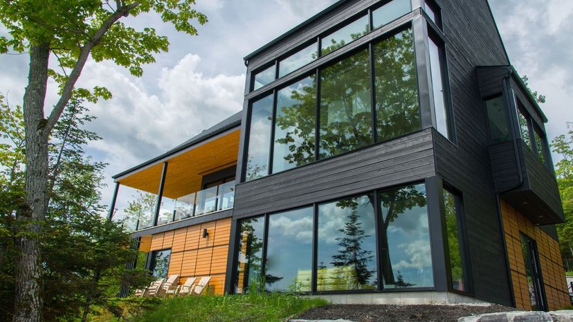 Modern house in the forest