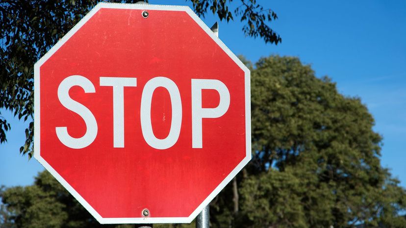 Question 4 - red stop sign