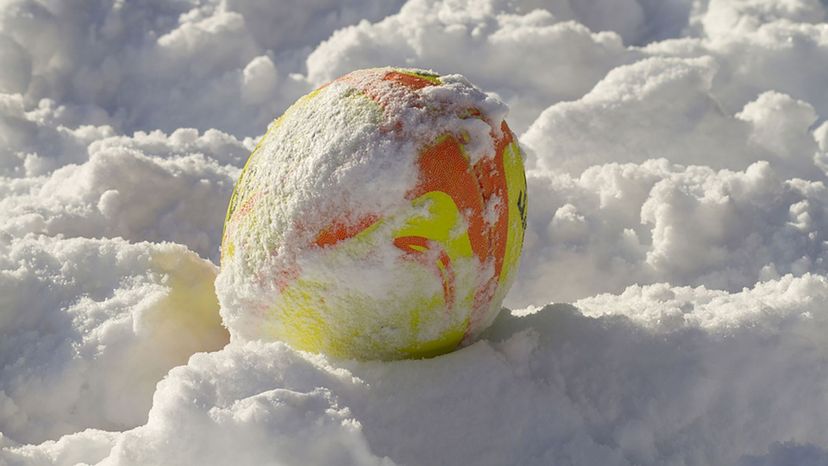 Snow rugby ball