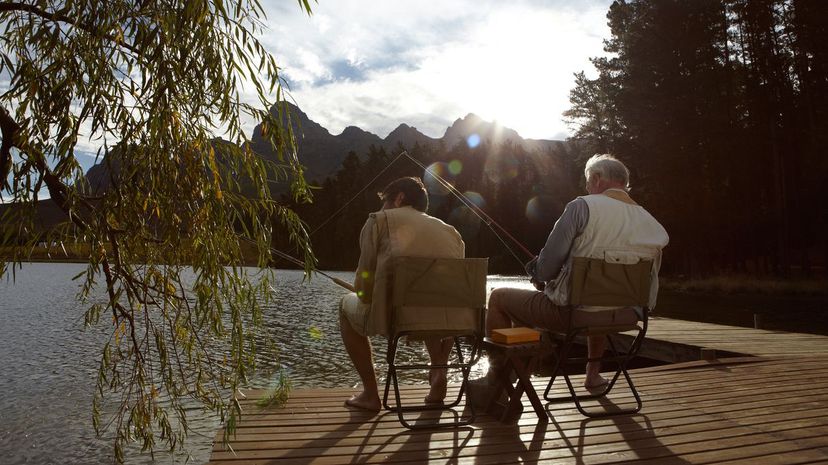 Father and son fishing