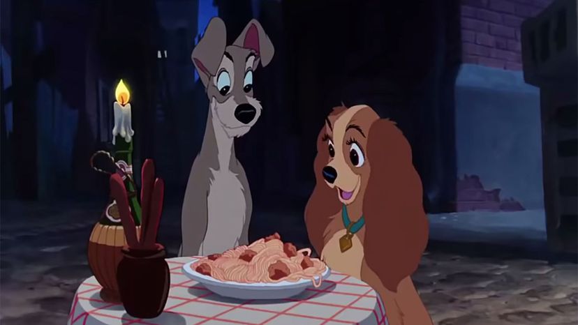 Spaghetti and meatballs from the Lady and the Tramp
