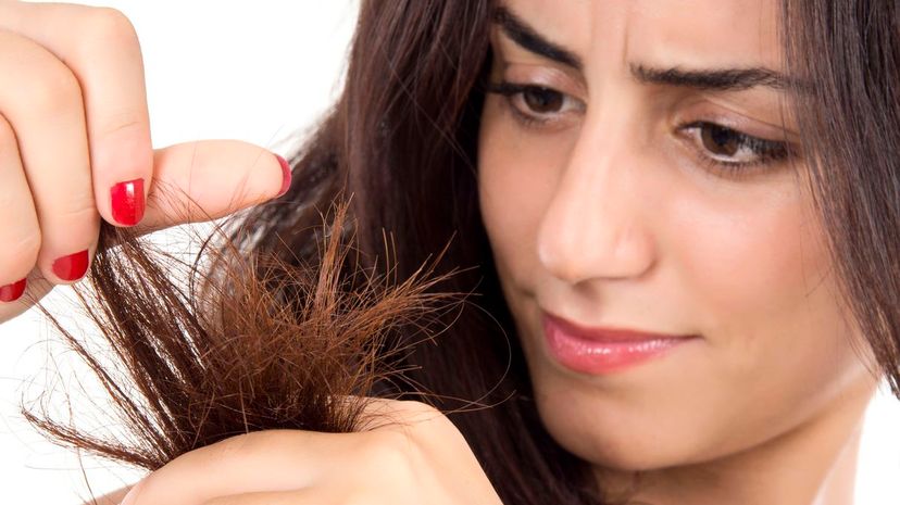 Woman with messy hair