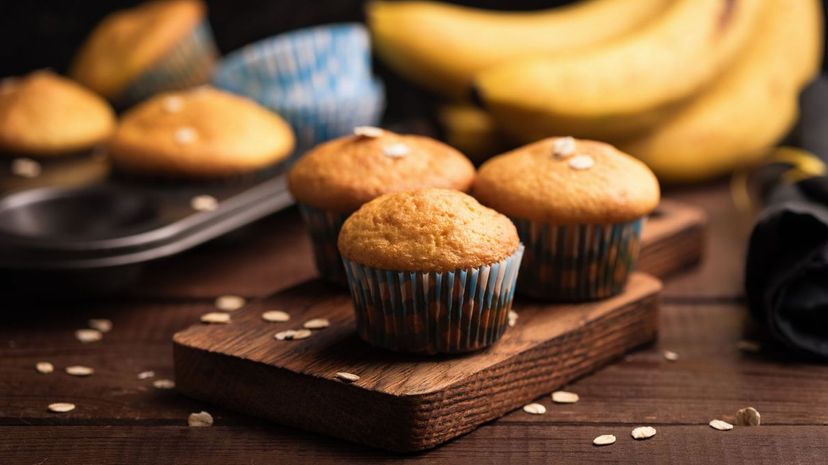 Banana muffins with oats