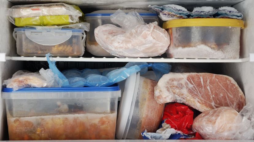 Lots of leftovers in plastic containers