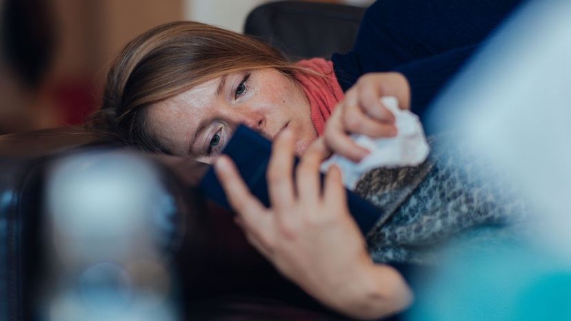 Woman looking at phone