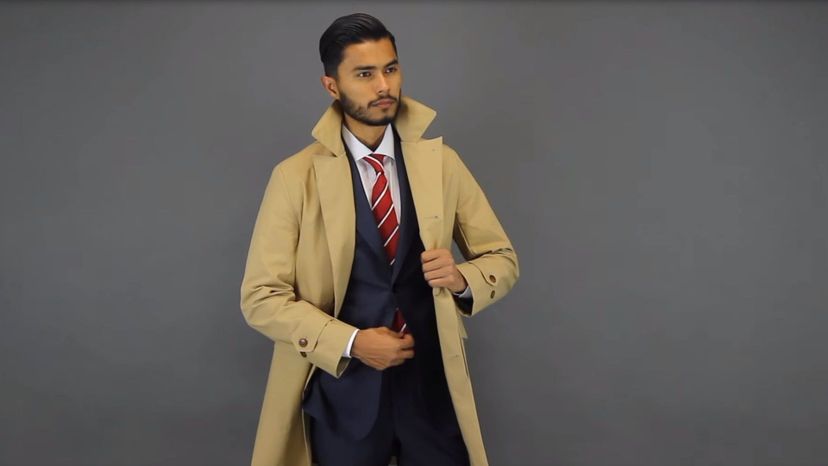 Trench coat, 3-piece suit and Chelsea boots
