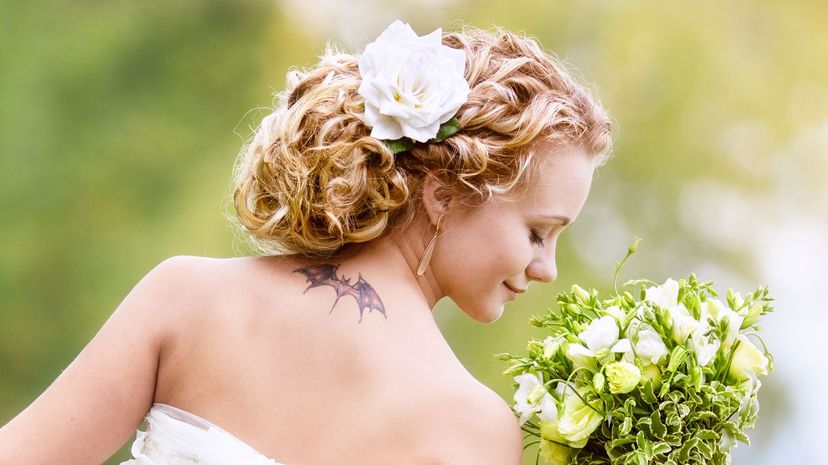 Charming bride with a bouquet