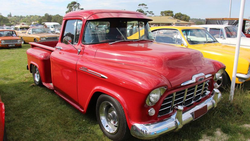 The 1955 Chevy Cameo was prominent for its stepside beds.