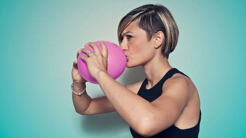 Woman and balloon