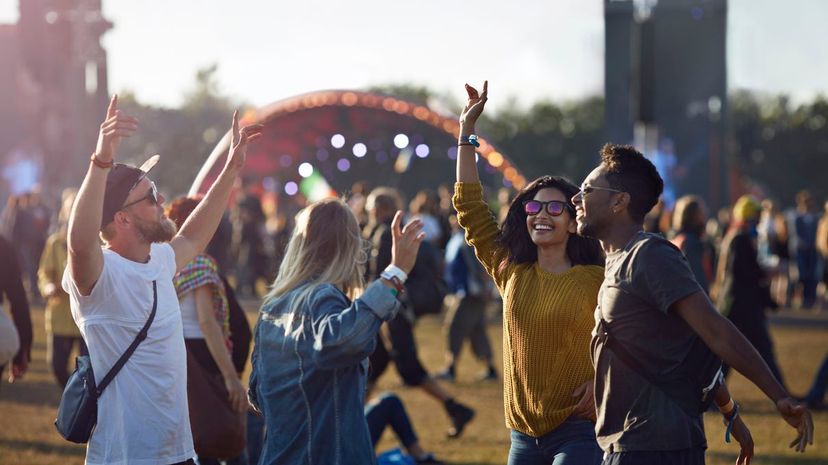 Friends at a concert