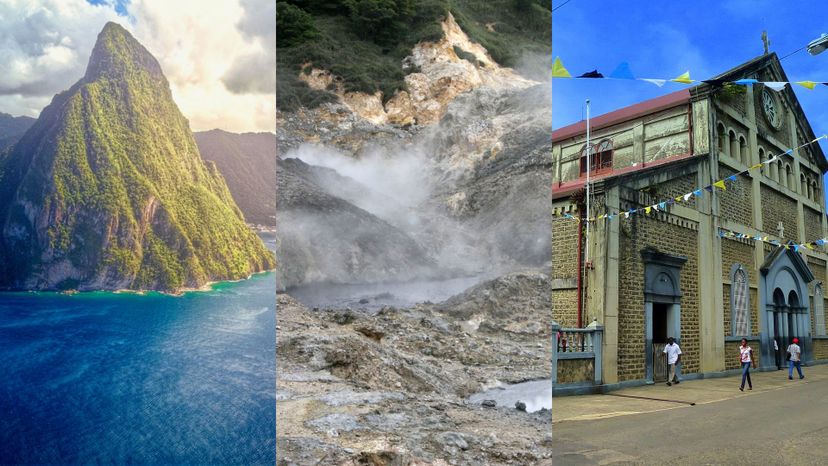 St.Lucia- Pitons, Sulphur Springs,Minor Basilica of the Immaculate Conception