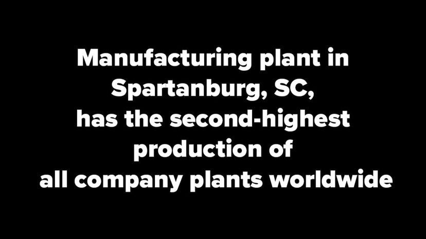 manufacturing plant in Spartanburg, SC, has the second-highest production of all BMW plants worldwide