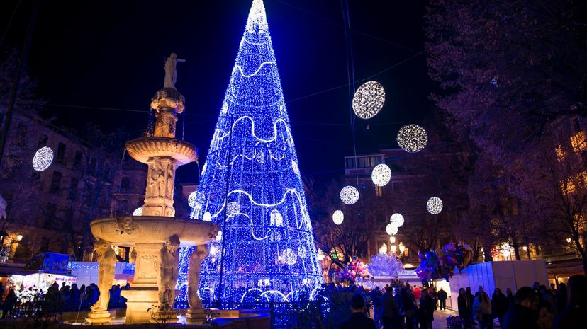 Christmas tree at Bib-Rambla square, Spain