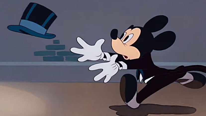Mickey chasing hat