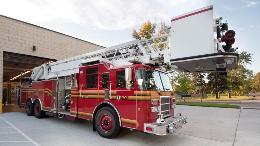 Q 13 Fire truck ladder
