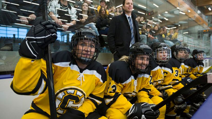 Ice Hockey Players with Coach