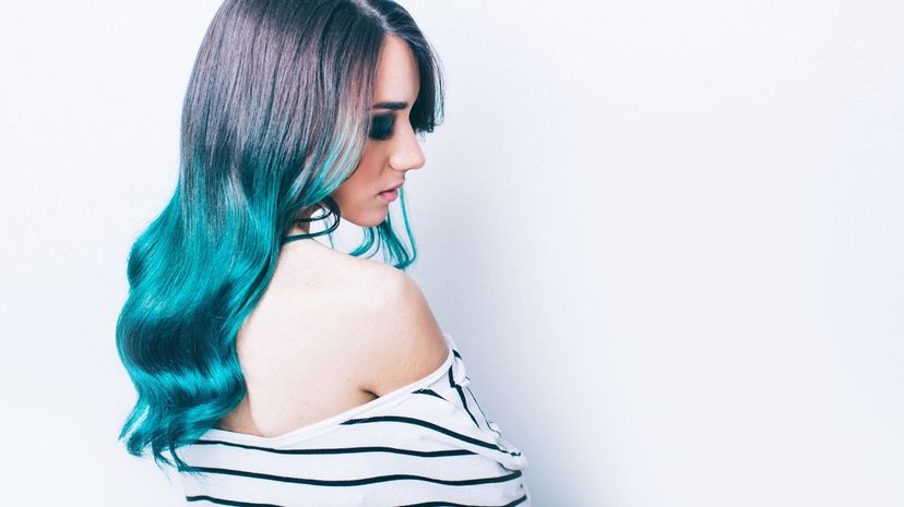 Green ombre hair