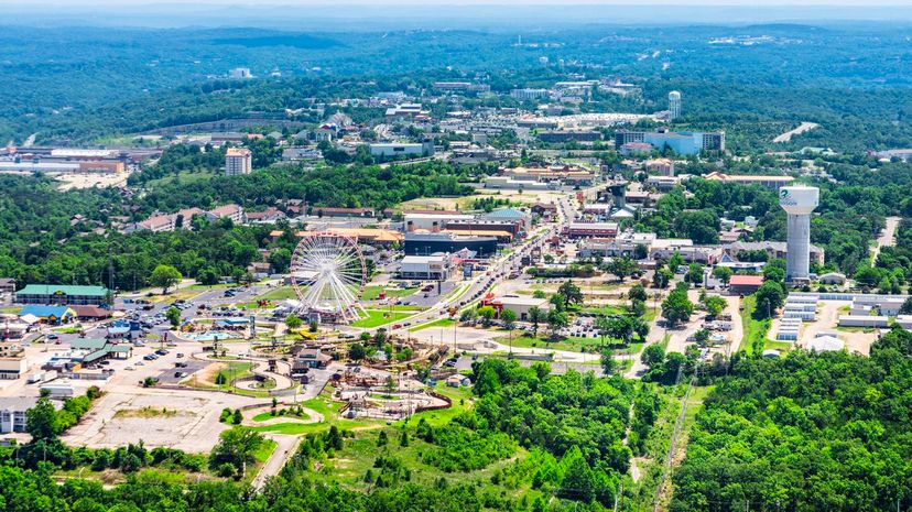 Aerial View of Hwy 76, Branson Missouri