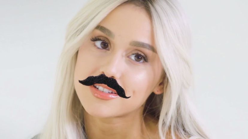 Ariana Grande mustache