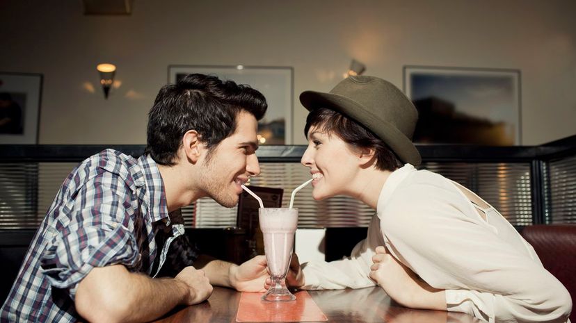 Couple Sharing Milkshake
