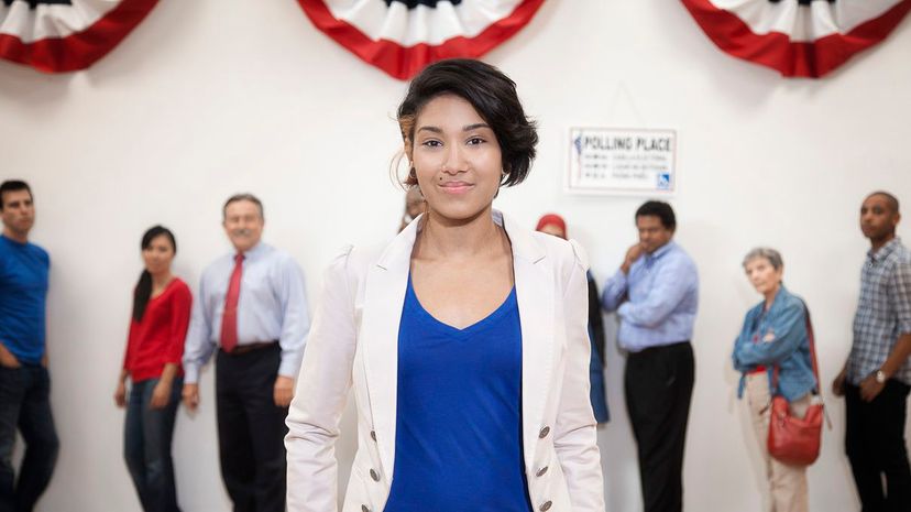 16 Woman refusing to vote