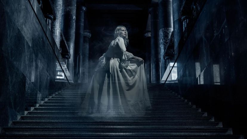 Ghost girl on stairs