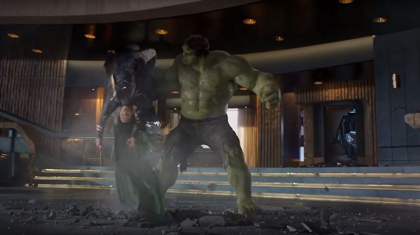 Hulk smashing Loki