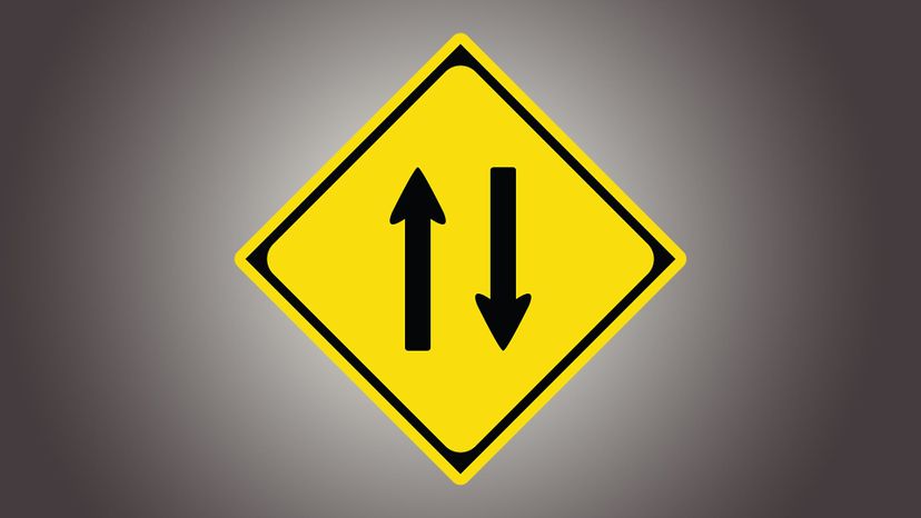 Entering a two-way street 