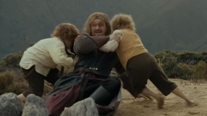 Merry, Pippin, and Boromir