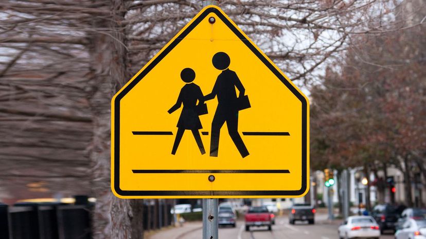 There is a school crosswalk ahead