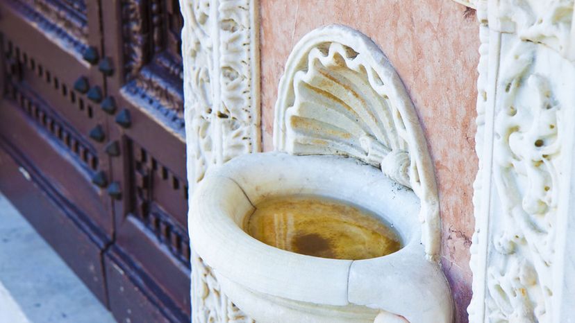 Holy water font