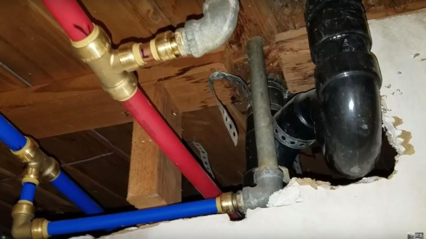 should be placed a few inches apart (Hot and cold water lines)