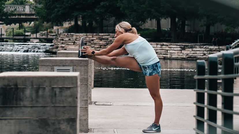 Woman stretch workout