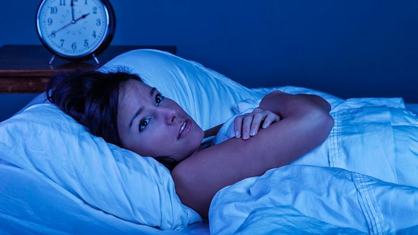 Woman in insomnia problem