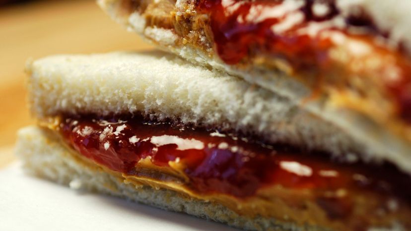 Peanut butter and jelly sandwich