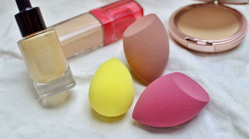 Beauty blender and foundation