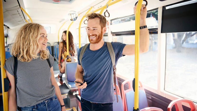 Chatting on a bus