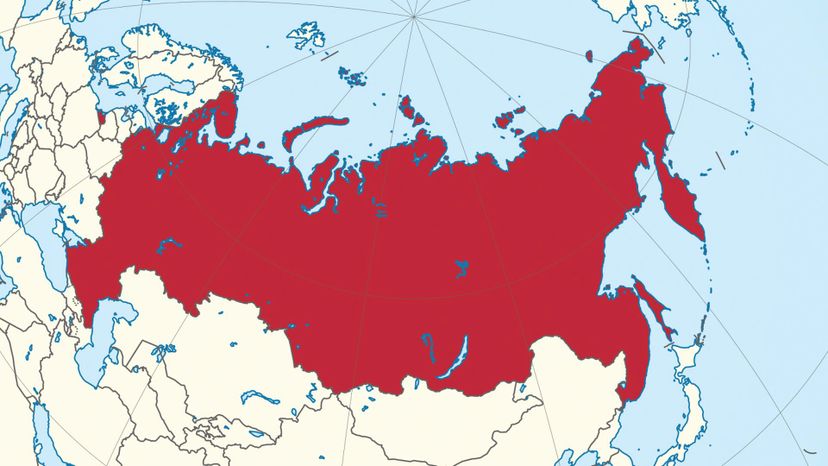 Russia on the globe (Russia centered) (alternative). 